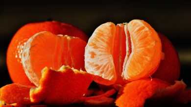 tangerines, fruits, oranges