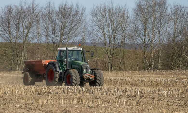 A Tractor on the Farmland