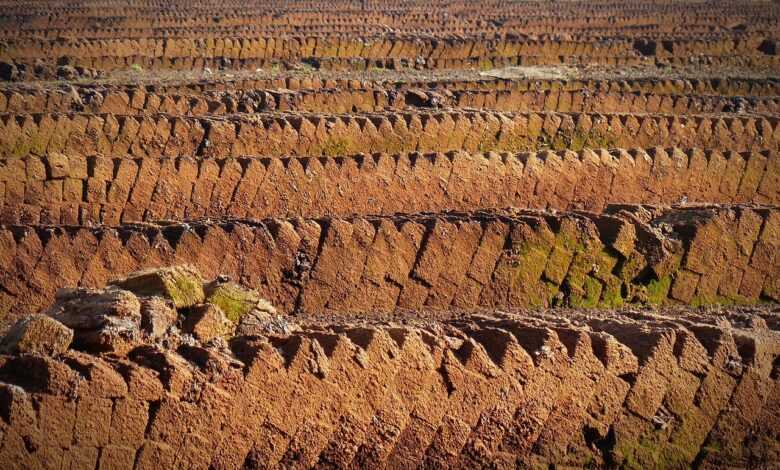 peat, peat cutting, potting soil, peat slabs, raised bog peat, peat, peat, peat, peat, peat