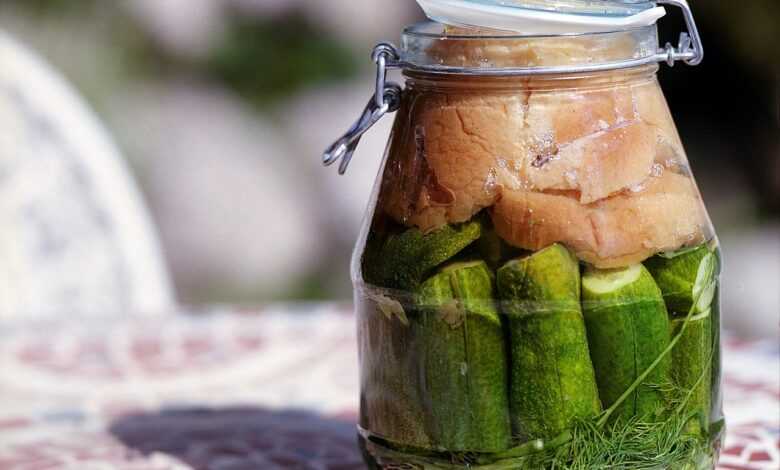 fermented, cucumber, glass