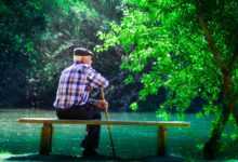 old man, meditating his life, watch the water go by, old man, old man, old man, old man, old man