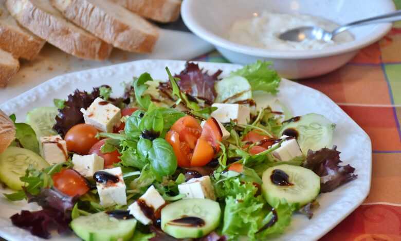 salad, salad plate, mixed salad