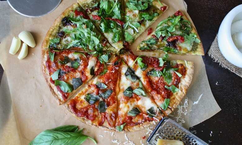 pizza, garlic, cutting board, pizza cutter, wooden, cutting, wood, parmesan cheese, salt shaker, salt grinder, basil, sundried tomatoes, parchment paper, brown, cooking, food, preparation, table, homemade, fresh, natural, healthy, diet, vegetarian, green, tasty, culinary, delicious, dinner, lunch, tomato, italian, meal, sauce, dough, pesto, arugula, mediterranean, italy, mozzarella, cuisine, rustic, onion, herbs, cook, tomatoes, baking, baked, traditional, gourmet, vegetable, flour, cheese, red, fragrant, pizza, pizza, pizza, pizza, pizza