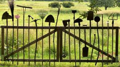 garden tools, old, second hand, worn, nostalgic, fence, garden tools, garden tools, garden tools, garden tools, garden tools