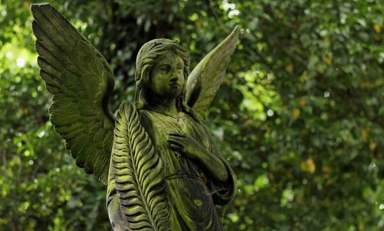 angel, statue, calculus, cemetery, figure, angel protector, rest, sadness