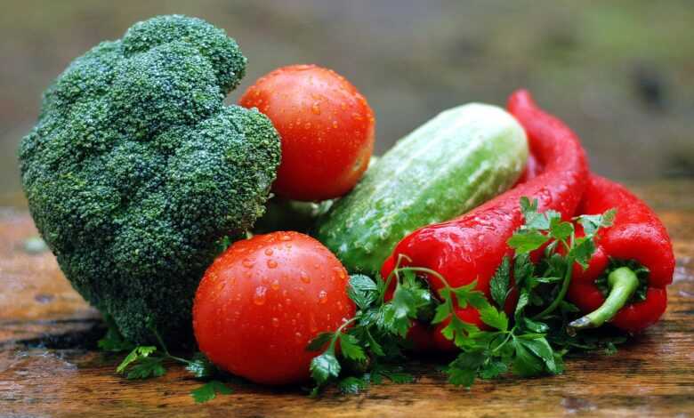 vegetables, water droplets, fresh