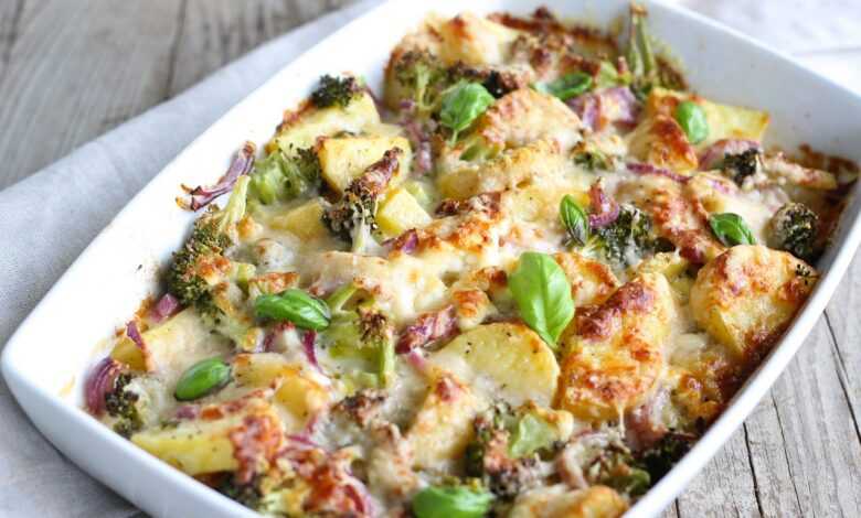 broccoli, potato, casserole