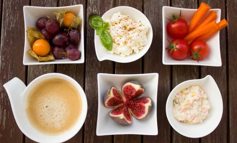 breakfast, vegetables, coffee