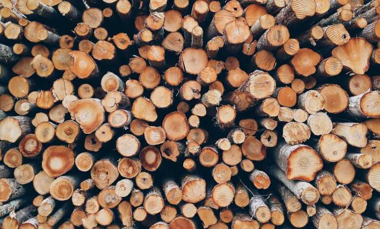 wood, pile, logs