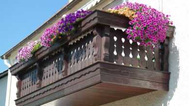 balcony, decorated, flower