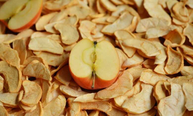 apple, dried apples, dry fruit