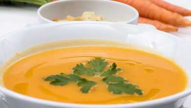 carrots soup, fresh soup, food