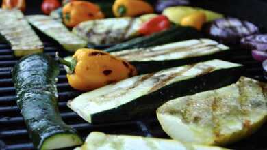 grilled vegetables, grilled, grilling