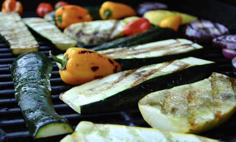 grilled vegetables, grilled, grilling