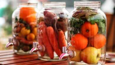 fruit, fruits, glass jar