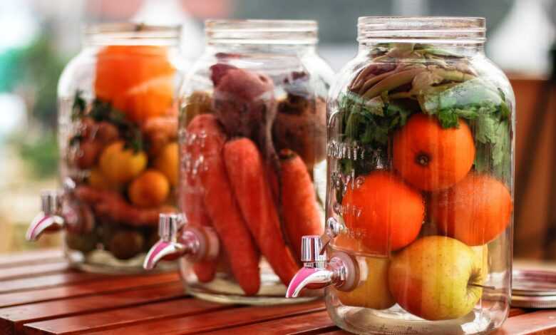 fruit, fruits, glass jar