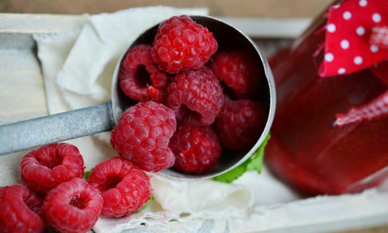 raspberries, berries, fruits