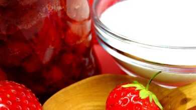 strawberries, jam, jam jars