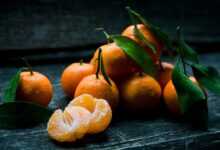orange, nature, fruit, healthy, food, vitamin, green, leaf, wooden