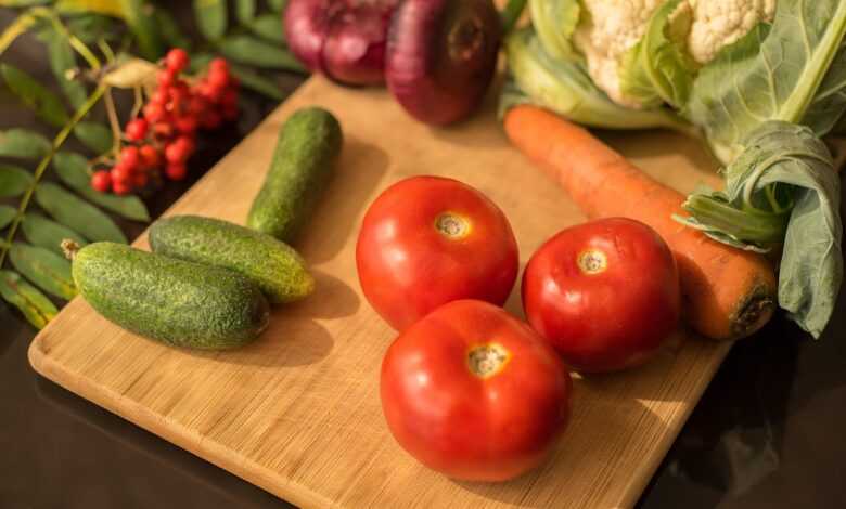 harvest, autumn, vegetables, composition, cucumbers, tomatoes, cauliflower, onion, carrot, rowan, bright, food, vegetarianism, useful, healthy diet