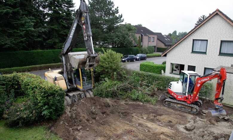 construction work, work, garden, earthmoving, civil engineering, construction site, nature, excavator, mini excavator