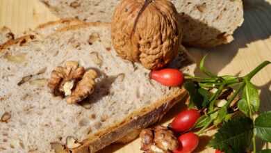 loaf, nut bread, walnut bread