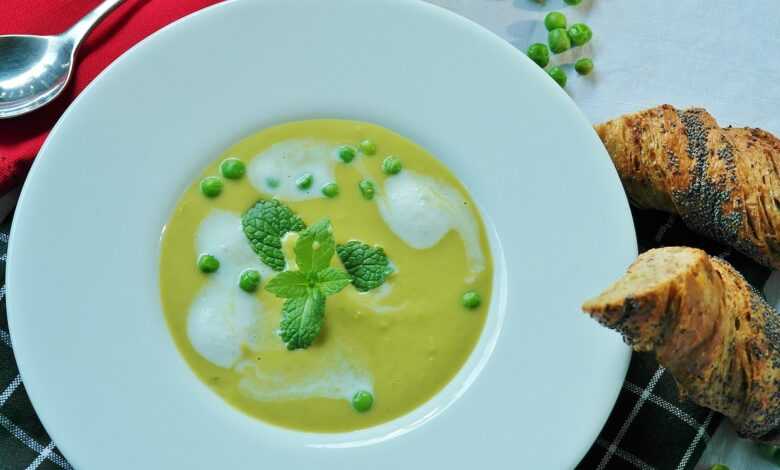 pea soup, soup, starter