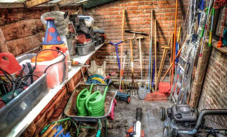 shed, garden, tools