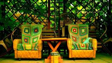 armchair, arbor, rest, idyll, green, garden, home garden, nature, comfort