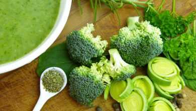 soup, vegetables, broccoli