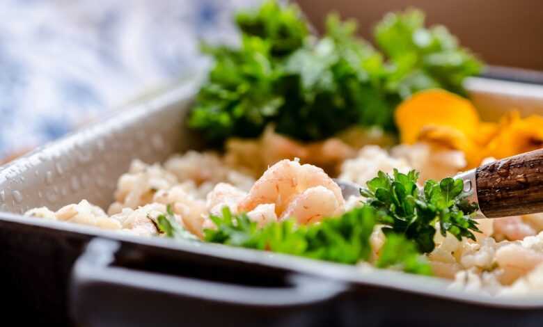 shrimp, risotto, shrimp risotto, meal, food, rice, kitchen, risotto, risotto, risotto, risotto, risotto