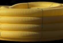 drain pipe, flexible, wound up, role, pvc, drainage pipe, drainage, tube, wrapped, plastic, yellow, construction site, pvc, pvc, pvc, pvc, pvc, drainage, drainage, drainage