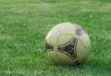 old ball, sport, play, field, lawn, football, game, stadion, the turf, competition, sports team, playground, outside, championship, green, health, creamy, entertainment, joy