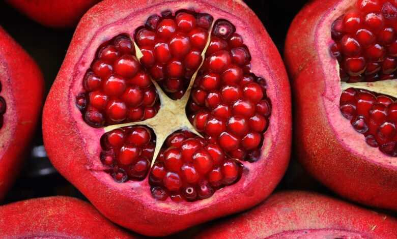 pomegranate, fruits, food