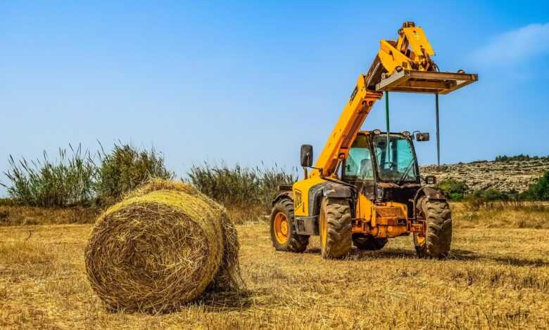 heavy machine, yellow, bulldozer, vehicle, bale, farm, agriculture, machinery, loader, bulldozer, bulldozer, loader, loader, loader, loader, loader
