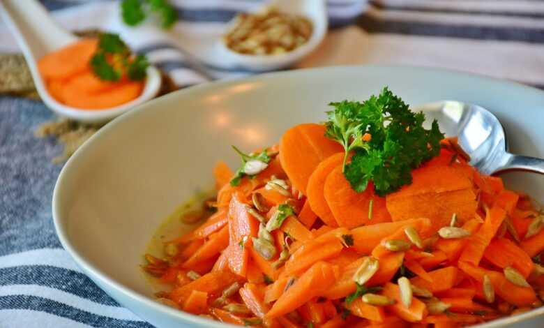 carrots, carrot salad, vegetables