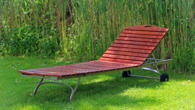 garden lounger, sun lounger, nature, wooden lounger, lie, relax, meadow, grass, quiet, relaxation