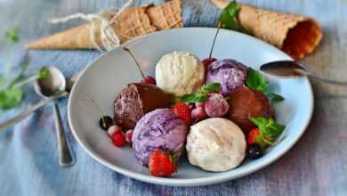 ice cream, gelato, dessert, sweet, fruits, berries, delicious, ice cream, ice cream, ice cream, ice cream, ice cream