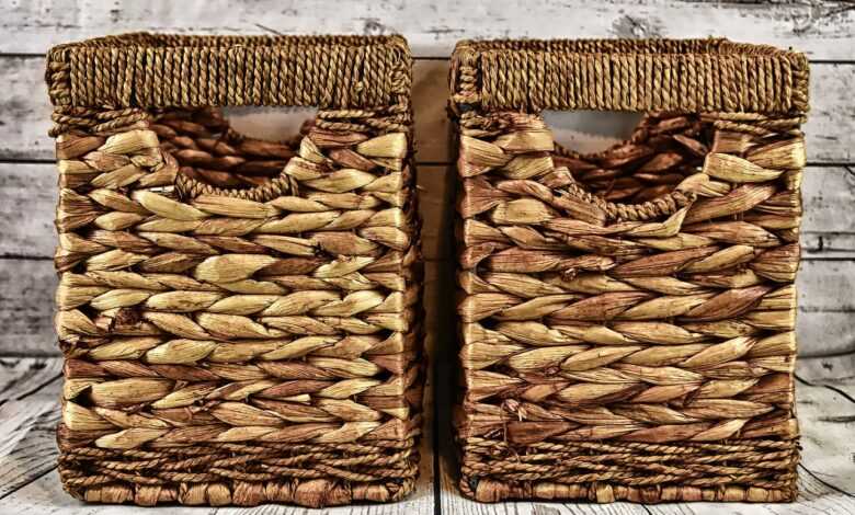 baskets, water hyacinth, natural product