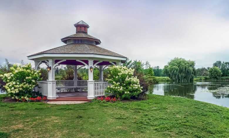 landscape, gazebo, park, green, pond, summer, outdoors, pergola, garden, tranquility, grass, architecture, wedding, romantic, nature, gazebo, gazebo, gazebo, gazebo, gazebo, pergola, pergola, pergola