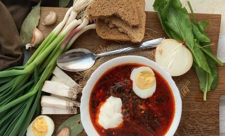 borscht, soup, food