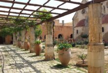 crete, monastery, pergola, pavement, crete, crete, pergola, pergola, pergola, pergola, pergola