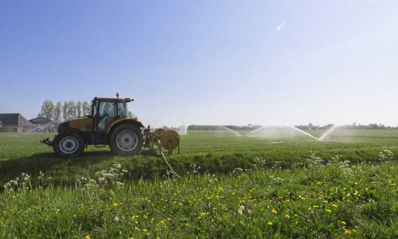 tractor, nature, water