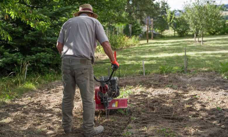 gardener, garden, gardening, nature, tiller