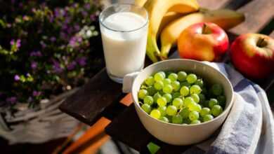 healthy, food, fruits, diet, bowl of grapes, apples, bananas, glass of milk, fresh, nutrition, vegetarian, delicious, food, diet, diet, diet, diet, diet