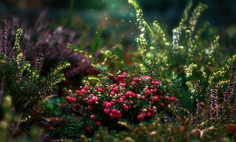 cranberries, fruit, plant, vines, dwarf shrubs, dust, garden, nature, closeup, cranberries, garden, garden, garden, garden, garden