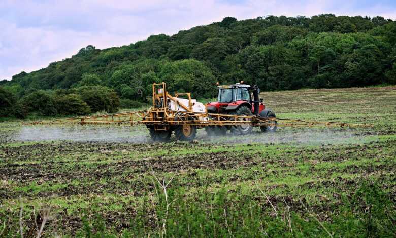 tractor, field, spray