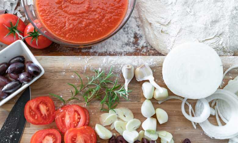 pizza, ingredients, cooking