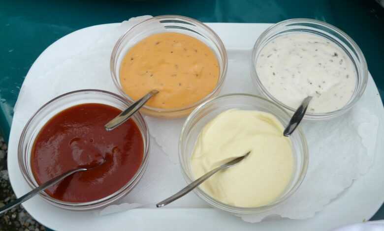 dips, sauces, food