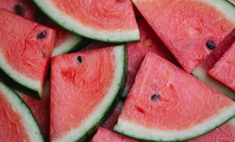 Pieces of fresh juicy watermelon